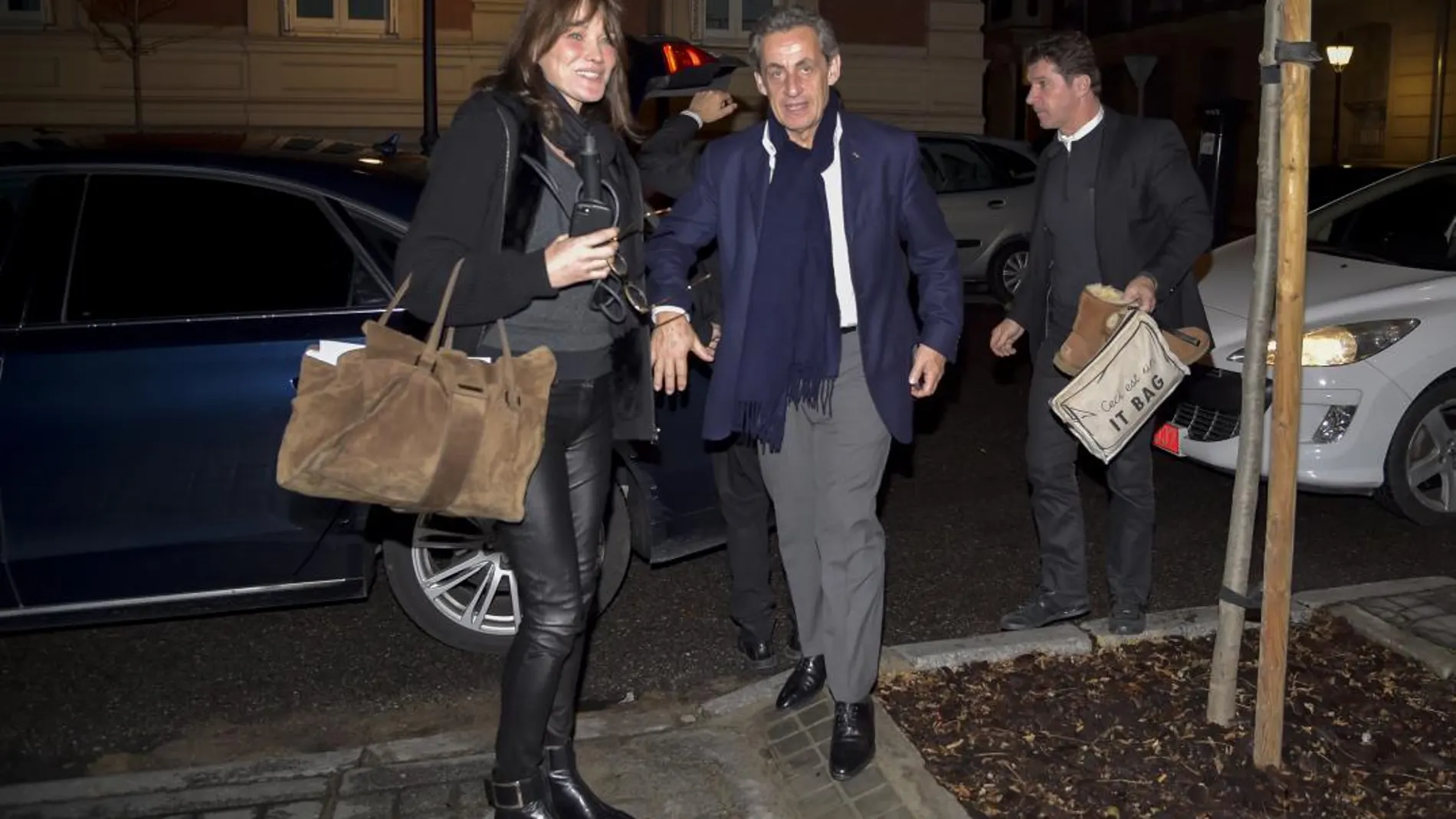 Nicolas Sarkozy y Carla Bruni, en Madrid