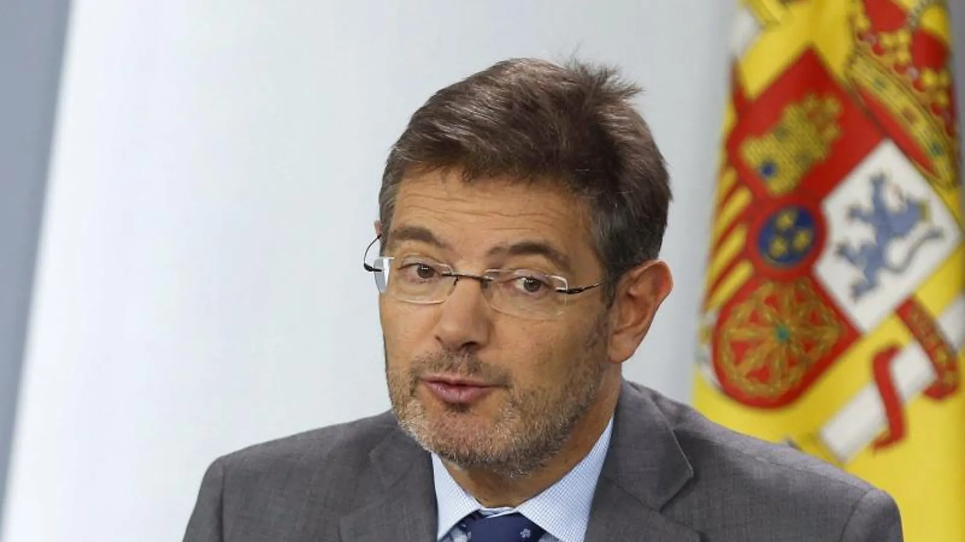 El ministro de Justicia, Rafael Catalá, durante la rueda de prensa posterior a la reunión del Consejo de Ministros