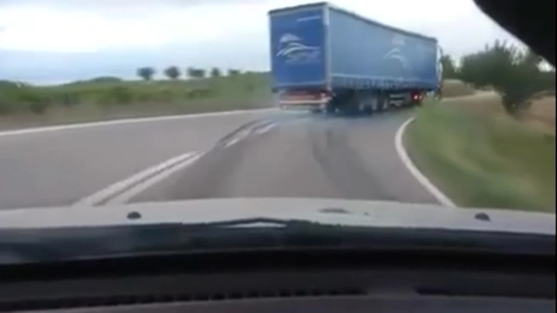 Despedido un camionero por conducir a toda velocidad por una carretera comarcal de Barcelona