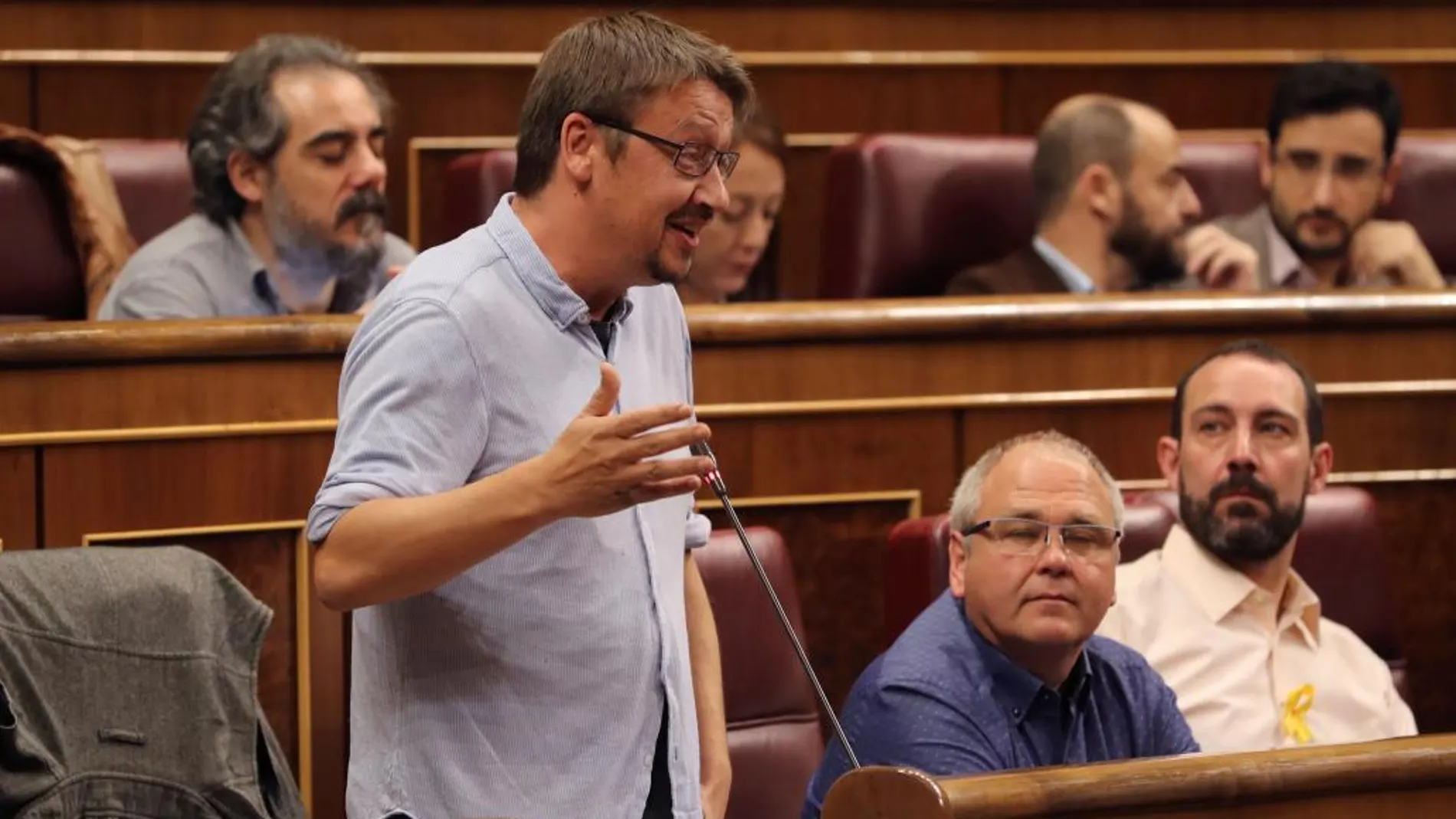 El portavoz de En Comù Podem, Xavier Doménech.