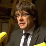 Carles Puigdemont durante una entrevista concedida hoy. Efe