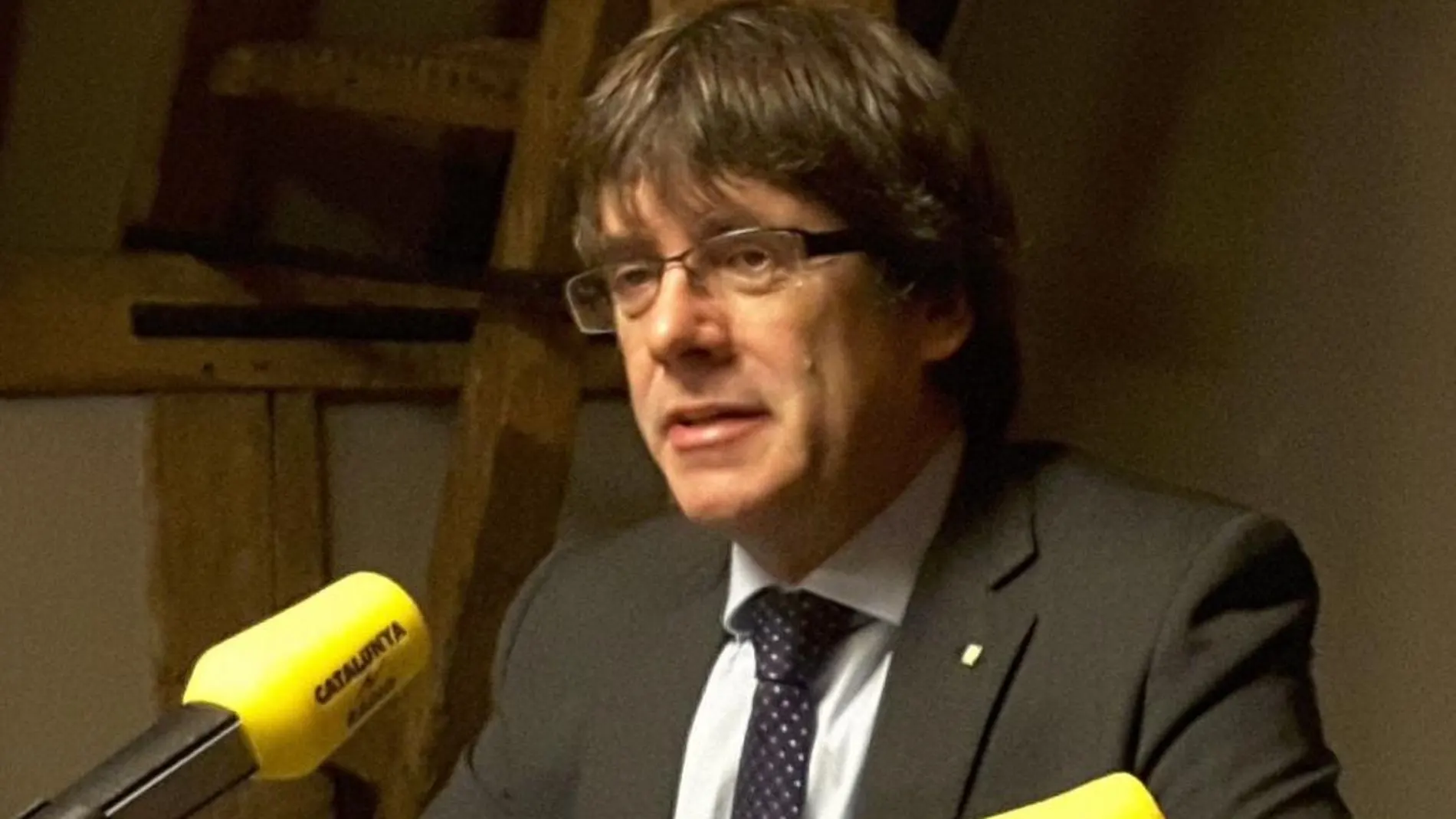 Carles Puigdemont durante una entrevista concedida hoy. Efe