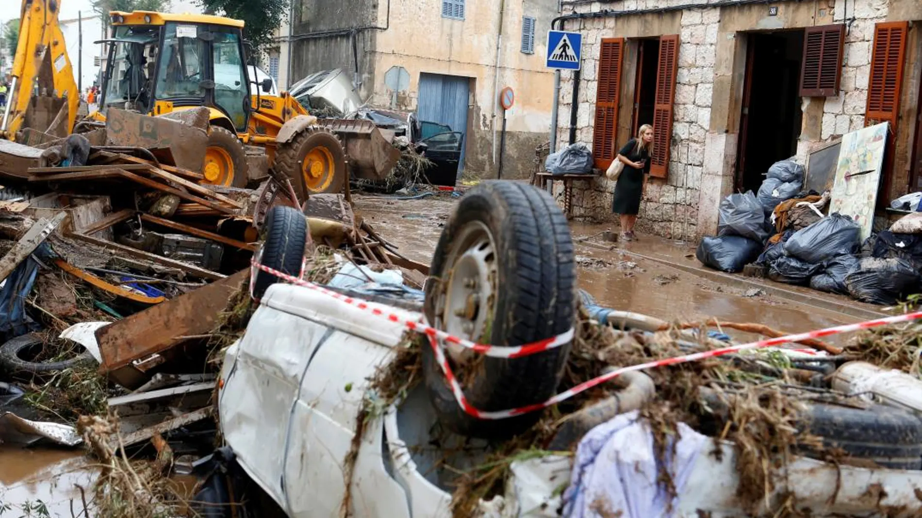 Imagen de Sant Llorenc de Cardassar tras la riada. REUTERS/Enrique Calvo