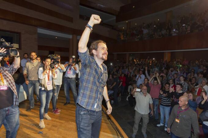 Pablo Iglesias, en un acto en Mérida.