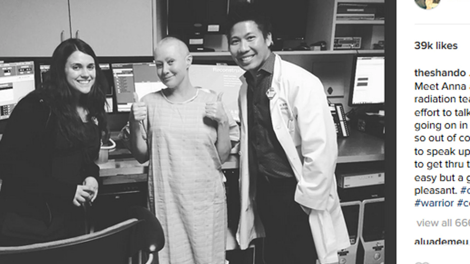 Shannen Doherty afronta con ‘más tranquilidad’ el proceso de radioterapia