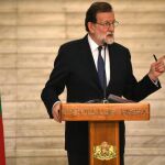 El presidente del Gobierno de España, Mariano Rajoy, durante su estancia en Bulgaria / Efe