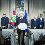 El presidente italiano, Sergio Mattarella, ayer en el Palacio del Quirinal / Efe