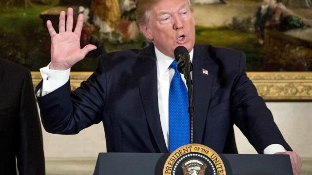 Donald Trump, durante la rueda de prensa en Tokio