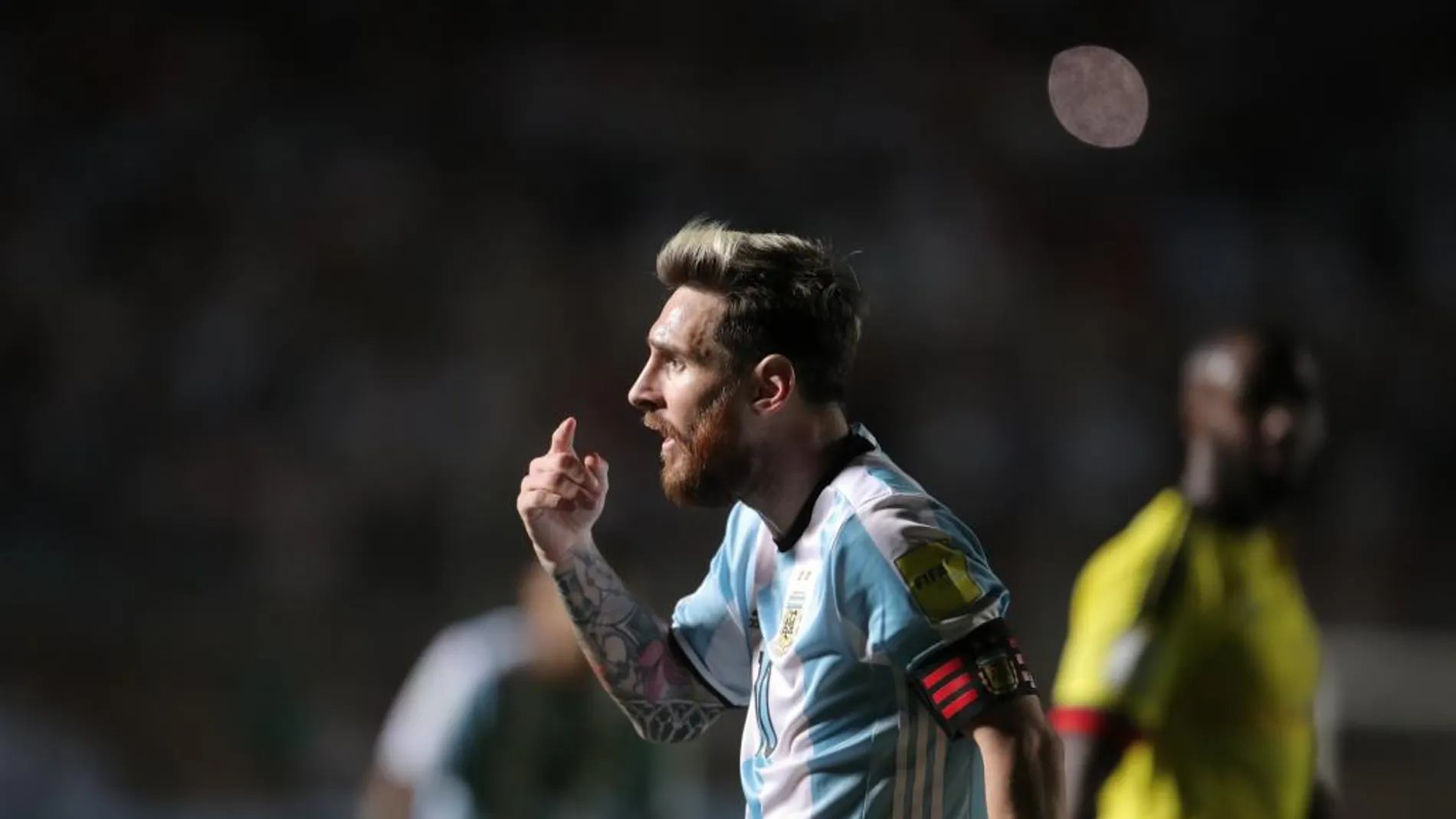 Lionel Messi, durante el encuentro ante Colombia.