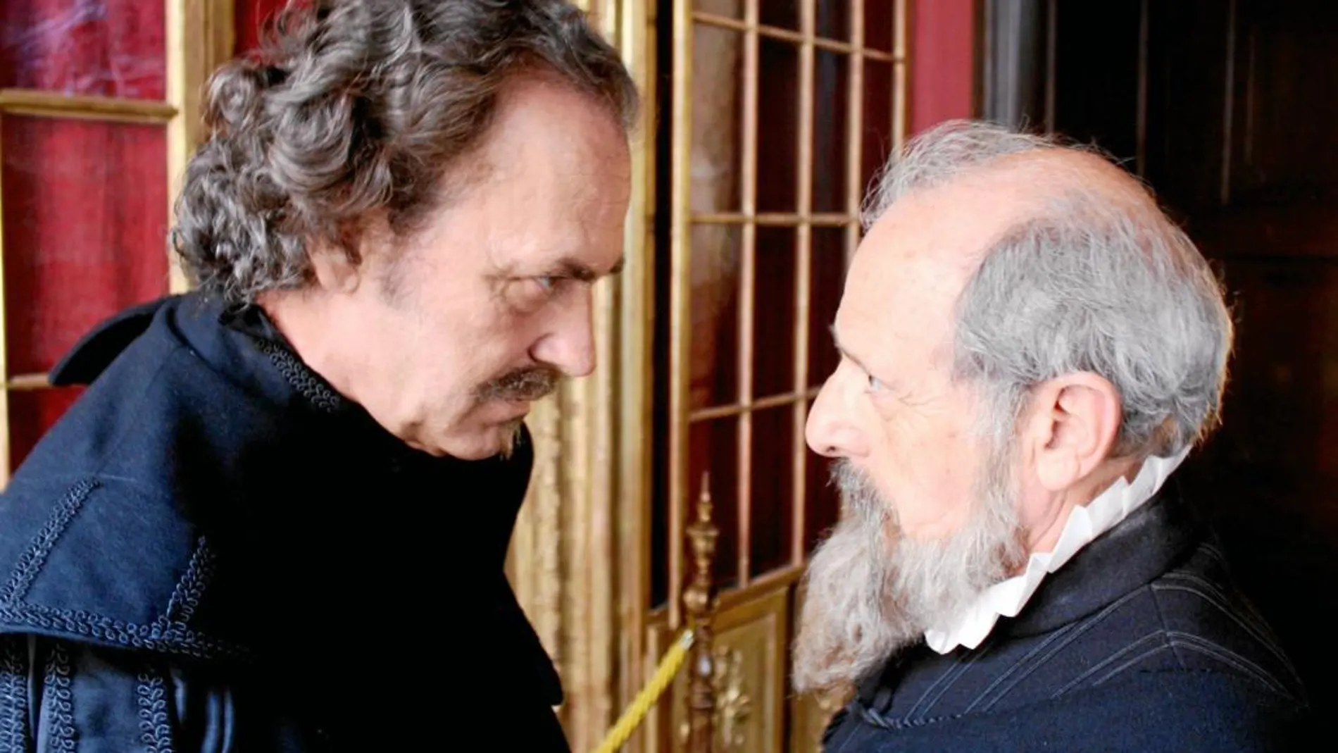 José Coronado, a la izquierda, es Lope de Vega, mientras que Emilio Gutiérrez Caba interpreta a Miguel de Cervantes