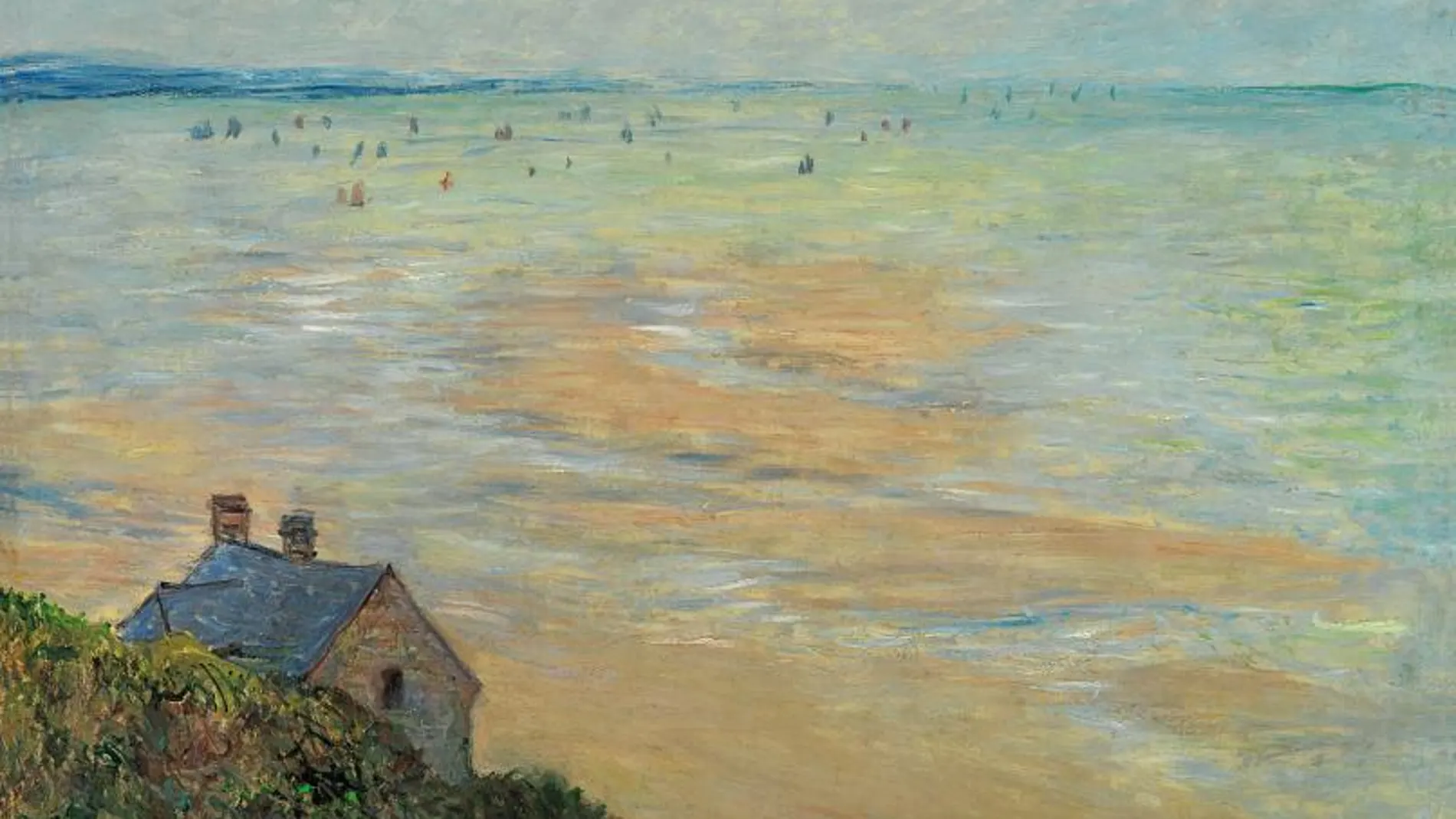 El Gran Monet. «La cabaña en Trouville, marea baja», óleo de 1881