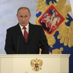Vladimir Putin durante el discurso del estado de la unión