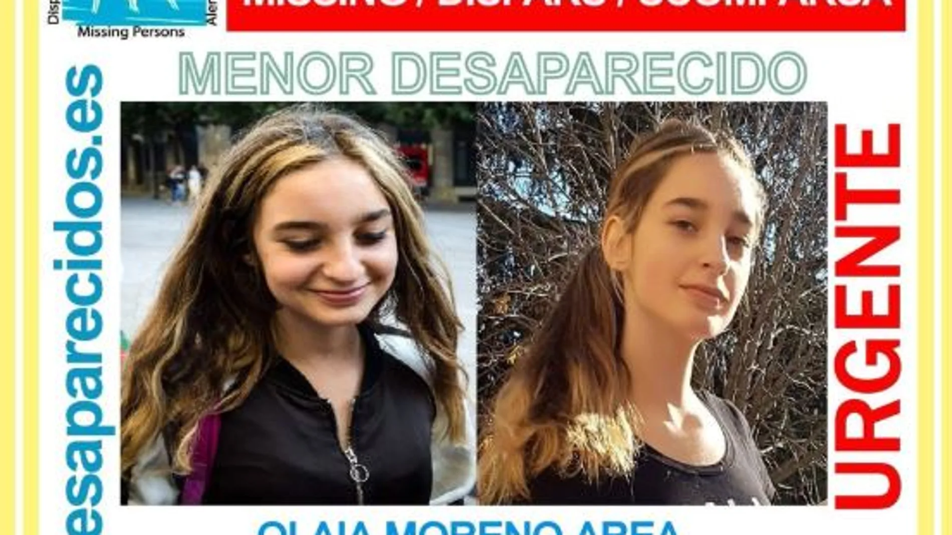Imagen de Olaia Moreno, la menor desaparecida en Zolina