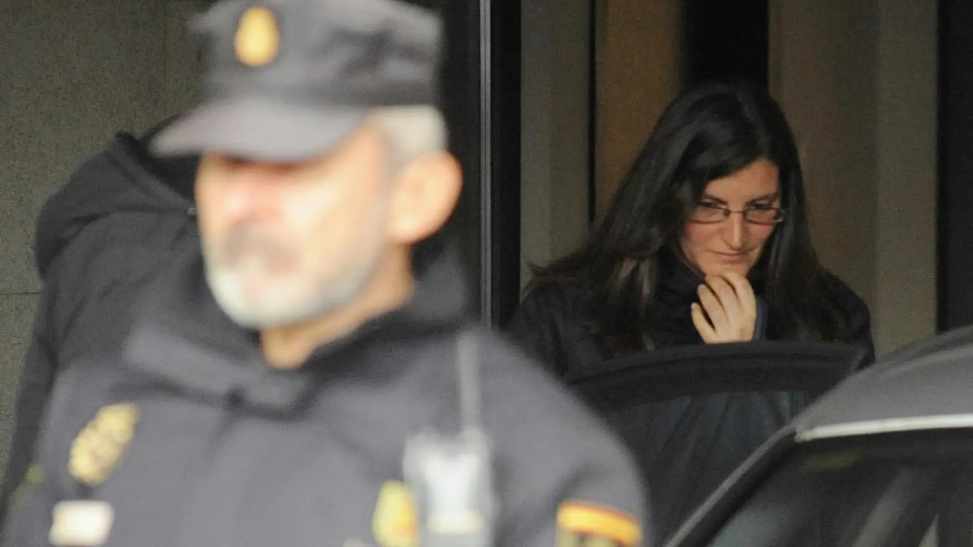 Rosario Rodríguez a la salida del juzgado