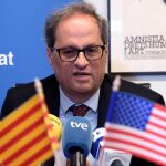 Quim Torra en la sede de Acció, la oficina comercial de la Generalitat de Cataluña en Washington/Doto: Efe