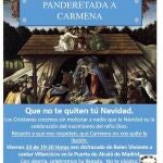 Imagen del cartel que anuncia la Panderetada a Carmena