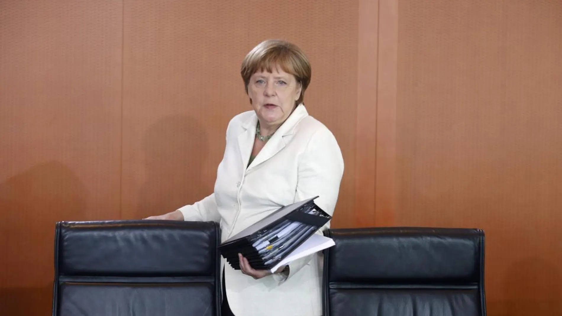 La canciller alemana Angela Merkel, hoy