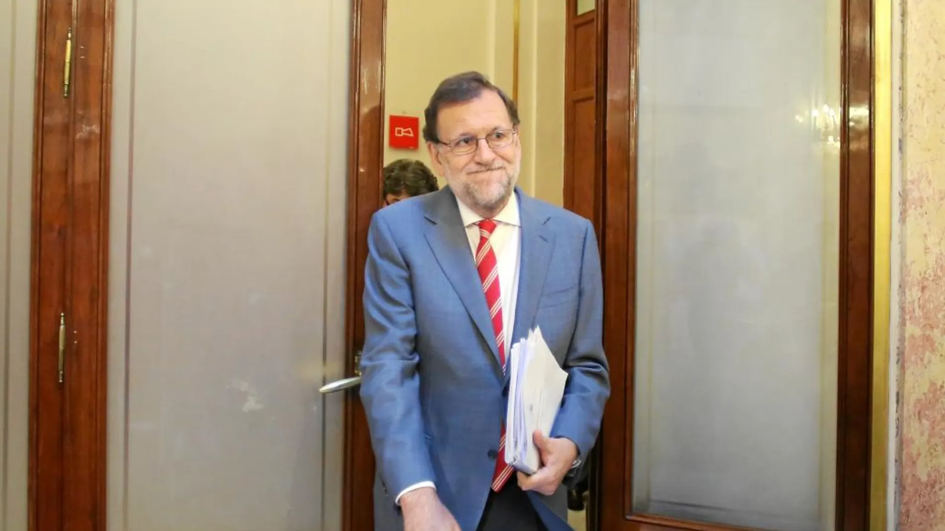 El presidente del Gobierno en funciones, Mariano Rajoy, ayer, en el Congreso