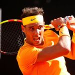 Rafa Nadal durante el partido contra Djokovic/Reuters