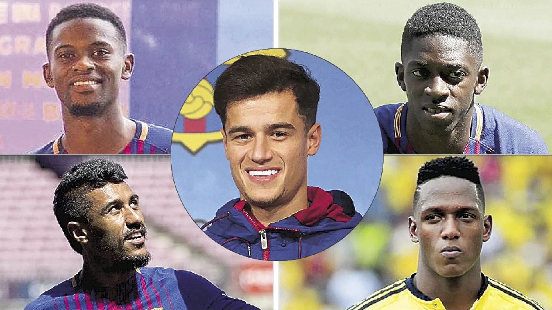Semedo, Dembélé, Paulinho, Coutinho y Yerry Mina, los fichajes del Barcelona esta temporada
