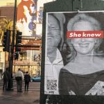 Carteles en las calles de Los Ángeles que acusaban a Streep de conocer los abusos de Harvey Weinstein