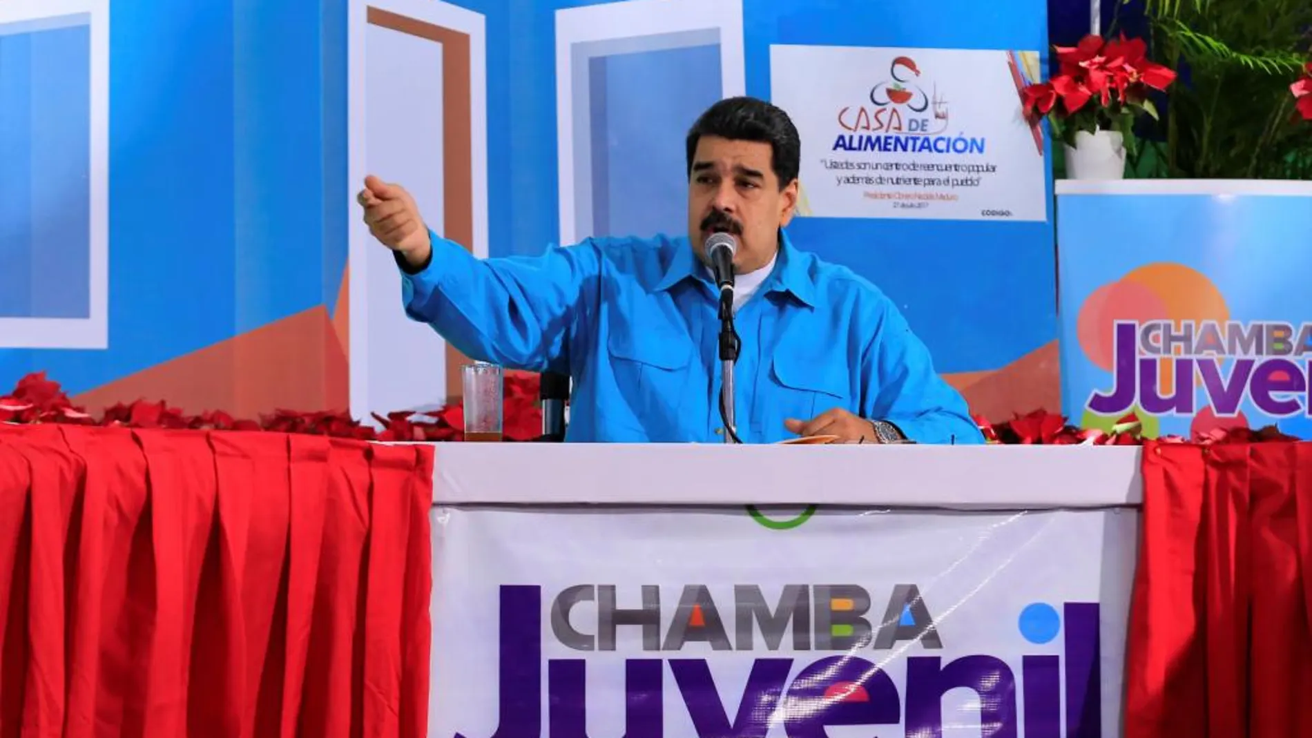 El presidente venezolano, Nicolas Maduro, durante un acto en el Palacio de Miraflores.