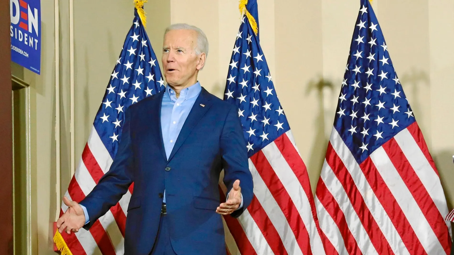 Joe Biden, ayer, tras su mitin en Pittsburgh. Foto: Reuters