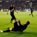 Jovic celebra un gol
