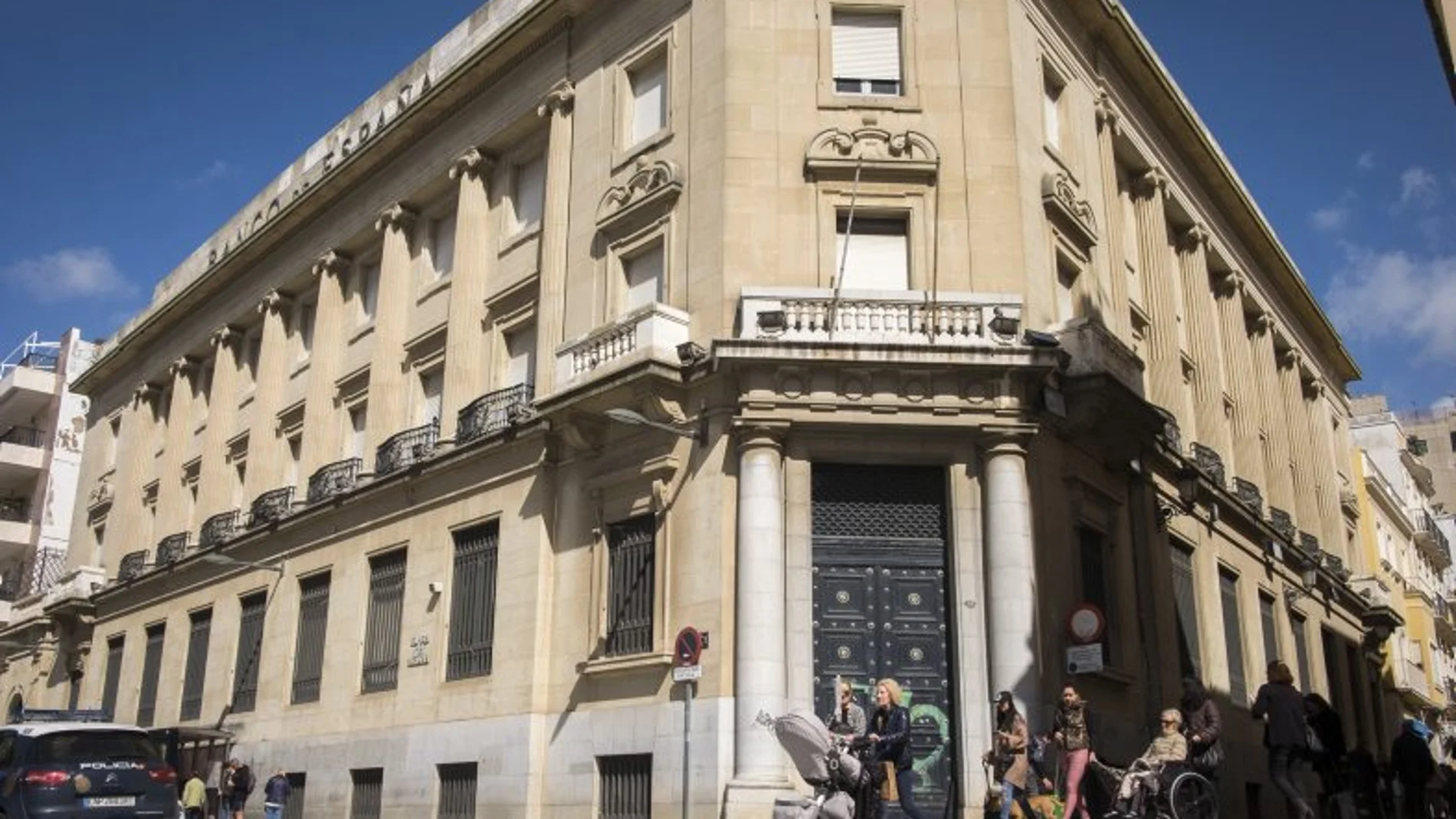 Vista de la antigua sucursal del Banco de España en Huelva