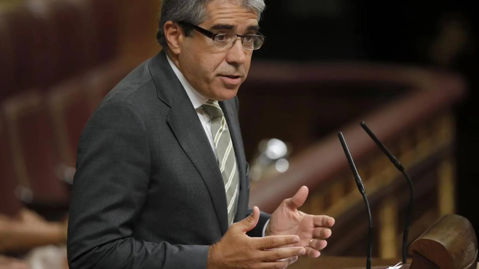 El portavoz del Partit Demòcrata Catalá (PDC), Francesc Homs, durante su intervención.