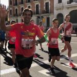 Raúl durante la prueba del Maratón de Madrid