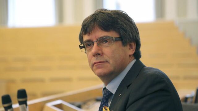 El expresidente catalán Carles Puigdemont en la Universidad de Helsinki,