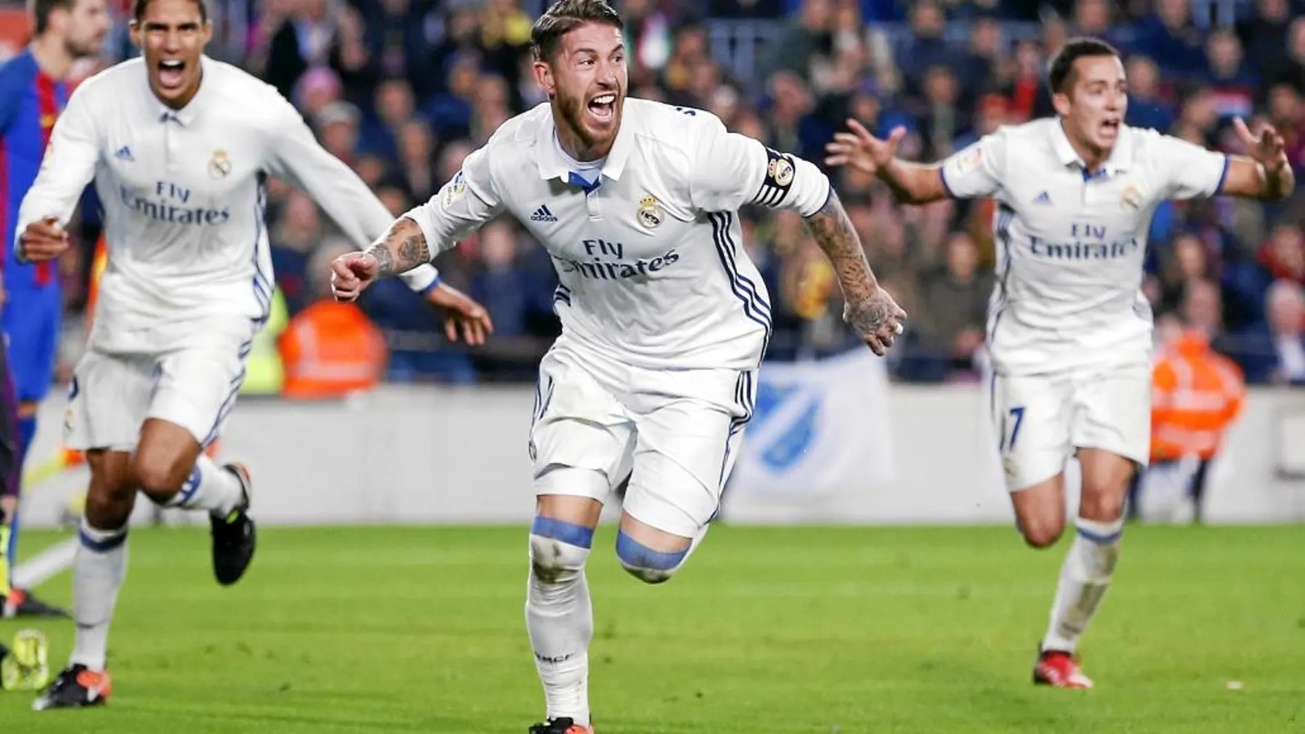 La imagen de Ramos marcando y celebrando eufórico un gol en los últimos minutos ya es un clásico