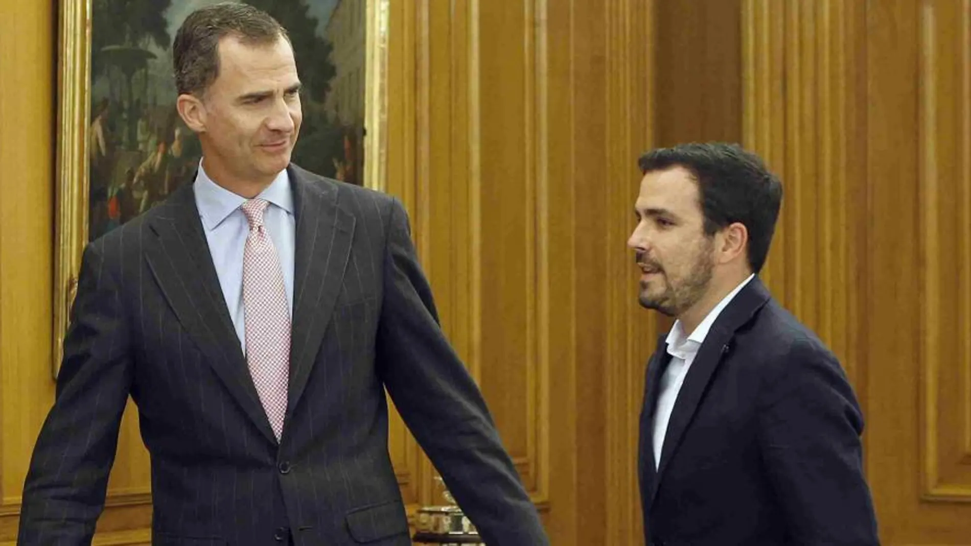 El Rey Felipe recibe al coordinador federal de IU, Alberto Garzón, en el marco de su ronda de consultas con las formaciones políticas.