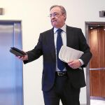 Florentino Pérez, presidente del Real Madrid, ayer