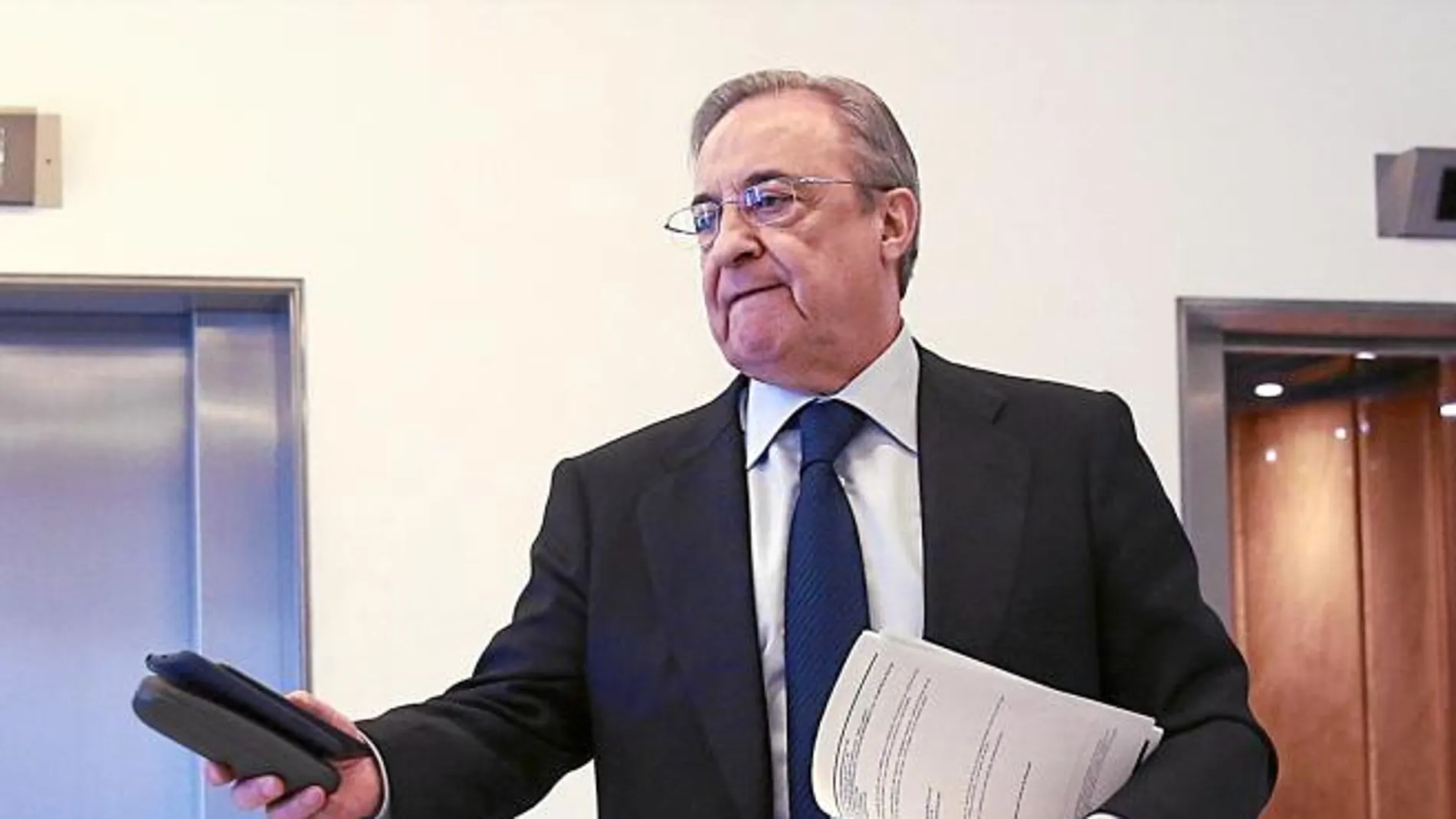 Florentino Pérez, presidente del Real Madrid, ayer