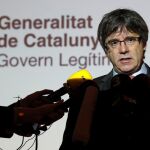 El expresidente de la Generalitat y candidato de Junts per Catalunya, Carles Puigdemont