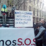 Los Mossos volvieron a protestar ante la sede de la consejería de Interior, para pedir viejas reivindicaciones aún no cumplidas por el Govern