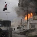 Imagen de archivo de una explosión al este de Mosul