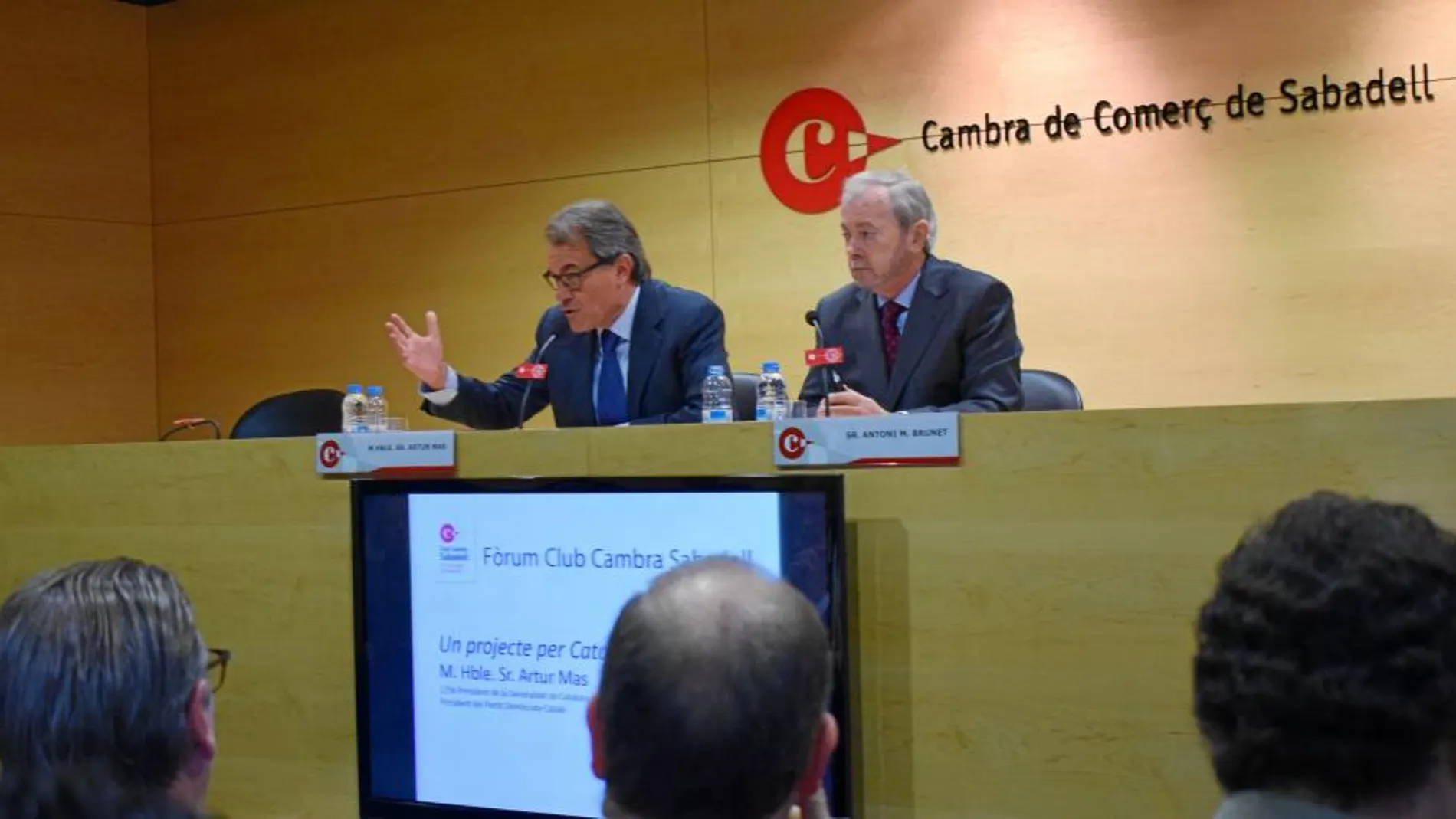 Mas, ayer, durante una conferencia pronunciada en la Cámara de Comercio de Sabadell.