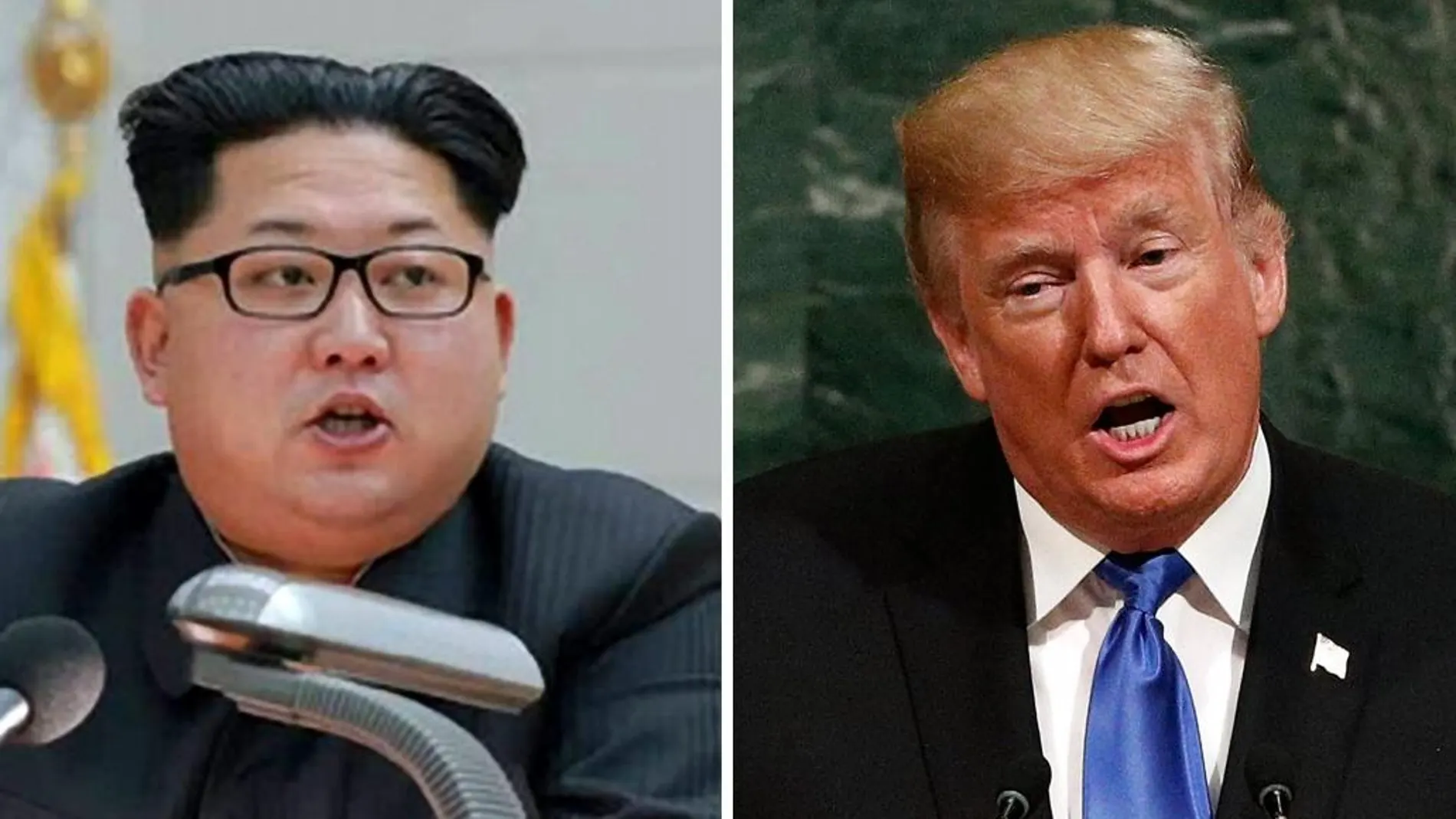El líder norcoreano Kim Jong-un y del presidente de Estados Unidos, Donald Trump
