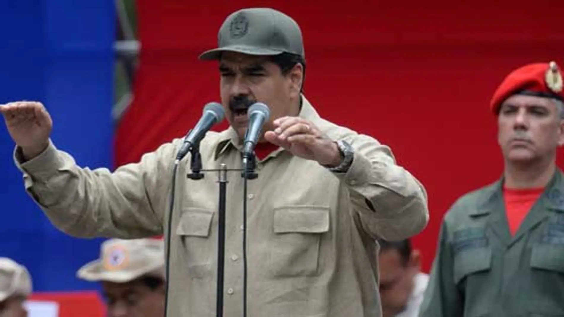 Maduro durante un discurso en Caracas
