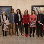 Silvia Clemente junto a los artistas becados