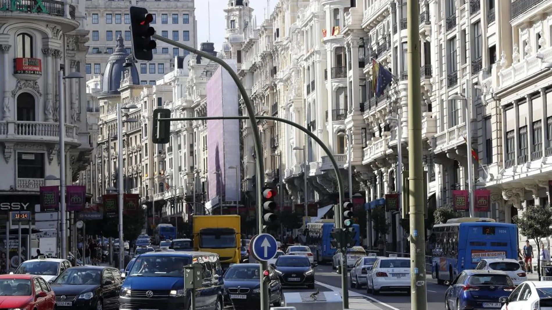 Imagen de la calle Gran Vía de Madrid