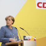 La canciller alemana y líder de la Unión Cristianodemócrata (CDU) , Angela Merkel