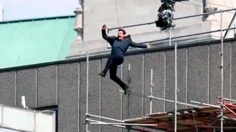 Tom Cruise durante la escena