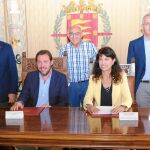 El alcalde de Valladolid, Óscar Puente, hace balance de las Fiestas de 2016, junto la concejala de Cultura y Turismo, Ana Redondo, y los representantes de los servicios municipales y entidades colaboradoras