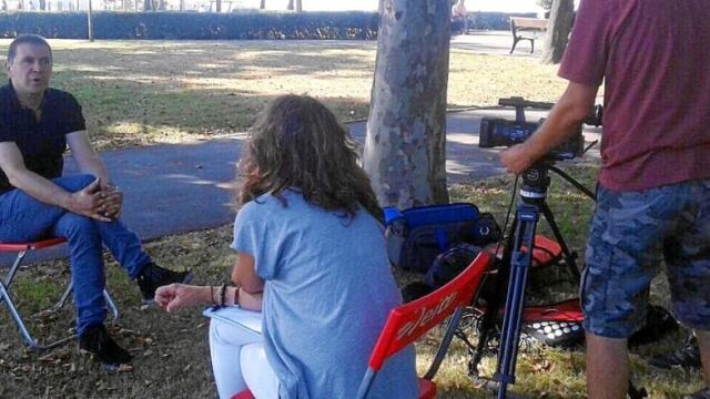 El líder abertzale, Arnaldo Otegi, durante una entrevista que concedió ayer a la televisión vasca ETB