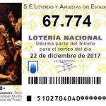 El 67.774, segundo cuarto premio del Sorteo de Navidad 2018