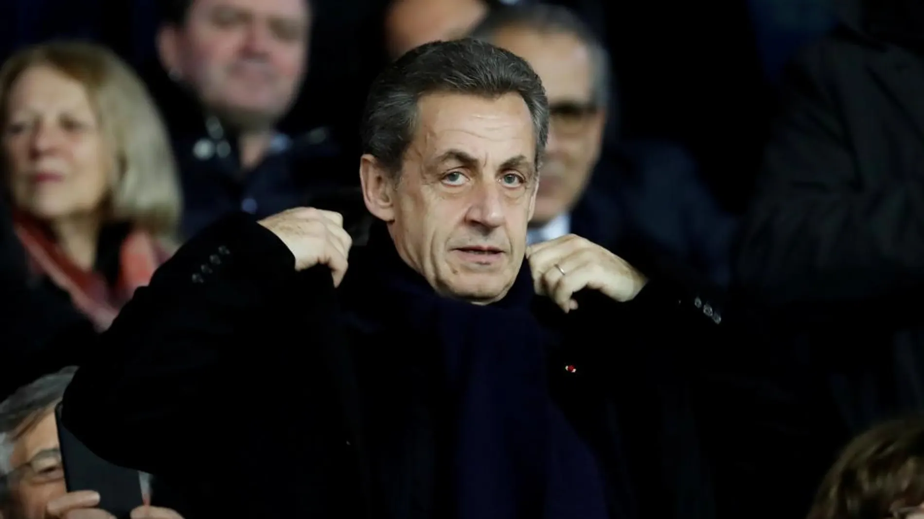 Sarkozy en el partido entre el Paris St Germain y el Guingamp